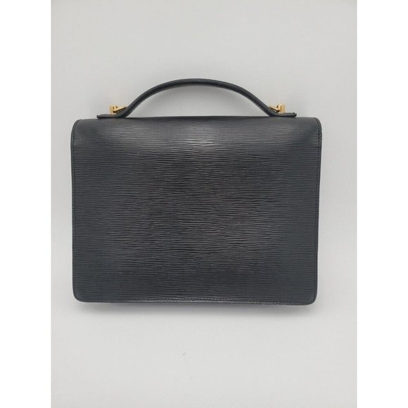LOUIS VUITTON Epi Monceau M52122 Handbag Shoulder Bag Black leather Strap Keys - Picture 8 of 16